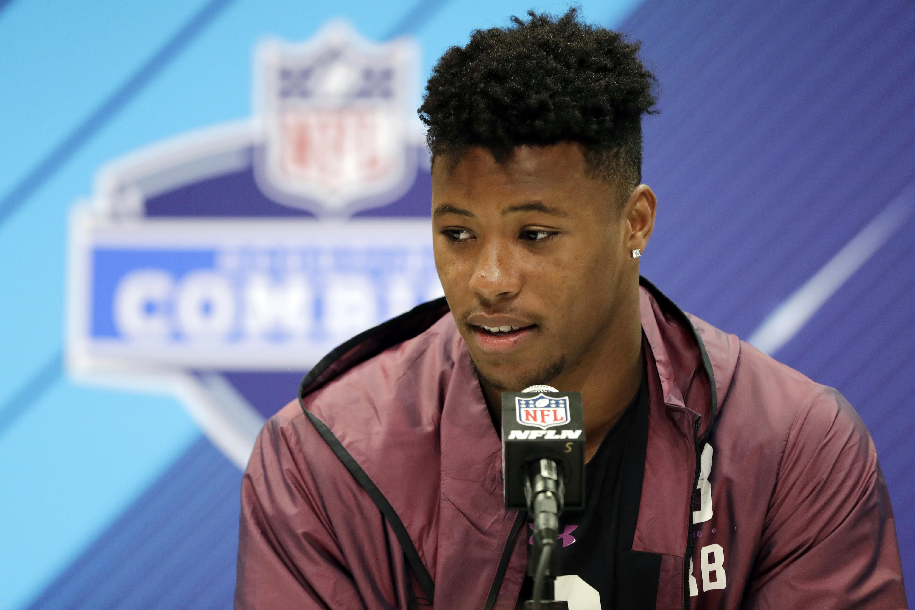 Former Penn State RB Saquon Barkley shines at 2018 NFL Combine - Big Ten  Network