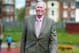 OXFORD, ENGLAND - MAY 6: Sir Roger Bannister walks over the finish line of the Iffley Road running track to celebrate the 50th Anniversary of his first sub 4 minute mile on May 6, 2004 at Iffley Road, Oxford, England. (Photo by Jamie McDonald/Getty Images)