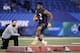 INDIANAPOLIS, IN - MARCH 02: Penn State running back Saquon Barkley in action during the 2018 NFL Combine at Lucas Oil Stadium on March 2, 2018 in Indianapolis, Indiana. (Photo by Joe Robbins/Getty Images)