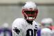 EDEN PRAIRIE, MN - JANUARY 31: Kenny Britt #85 of the New England Patriots looks on during the New England Patriots practice on January 31, 2018 at Winter Park in Eden Prairie, Minnesota.The New England Patriots will play the Philadelphia Eagles in Super Bowl LII on February 4. (Photo by Elsa/Getty Images)