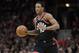 Toronto Raptors' DeMar DeRozan brings the ball into play during the first half of an NBA basketball game Wednesday, Jan. 3, 2018, in Chicago. (AP Photo/Charles Rex Arbogast)