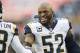 NASHVILLE, TN - DECEMBER 24: Alec Ogletree #52 of the Los Angeles Rams greets teammate before a game against the Tennessee Titans at Nissan Stadium on December 24, 2017 in Nashville, Tennessee. The Rams defeated the Titans 27-23. (Photo by Wesley Hitt/Getty Images)