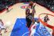 AUBURN HILLS, MI - MARCH 7: DeMar DeRozan #10 of the Toronto Raptors drives to the basket against the Detroit Pistons on March 7, 2018 at The Palace of Auburn Hills in Auburn Hills, Michigan. NOTE TO USER: User expressly acknowledges and agrees that, by downloading and/or using this photograph, User is consenting to the terms and conditions of the Getty Images License Agreement. Mandatory Copyright Notice: Copyright 2018 NBAE (Photo by Brian Sevald/NBAE via Getty Images)