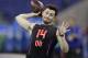 Oklahoma quarterback Baker Mayfield throws during a drill at the NFL football scouting combine, Saturday, March 3, 2018, in Indianapolis. (AP Photo/Darron Cummings)