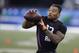LSU running back Derrius Guice runs a drill during the NFL football scouting combine, Friday, March 2, 2018, in Indianapolis. (AP Photo/Darron Cummings)