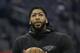 New Orleans Pelicans forward Anthony Davis warms up before playing the Sacramento Kings in an NBA basketball game Wednesday, March 7, 2018, in Sacramento, Calif. The Pelicans won 114-101.(AP Photo/Rich Pedroncelli)