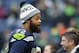 SEATTLE, WA - DECEMBER 17: Defensive end Michael Bennett #72 of the Seattle Seahawks walks the field before the game against the Los Angeles Rams at CenturyLink Field on December 17, 2017 in Seattle, Washington. (Photo by Otto Greule Jr /Getty Images)