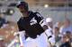 GLENDALE, ARIZONA - FEBRUARY 25: Luis Robert #92 of the Chicago White Sox bats against the Cincinnati Reds on February 25, 2018 at Camelback Ranch in Glendale Arizona. (Photo by Ron Vesely/MLB Photos via Getty Images)