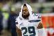 JACKSONVILLE, FL - DECEMBER 10: Safety Earl Thomas #29 of the Seattle Seahawks on the sideline with a Gatorade Towel wrapped around his head during the game against the Jacksonville Jaguars at EverBank Field on December 10, 2017 in Jacksonville, Florida. The Jaguars defeated the Seahawks 30 to 24. (Photo by Don Juan Moore/Getty Images)