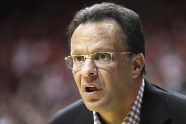 FILE - In this Feb. 25, 2017, file photo, Indiana coach Tom Crean watches during the team's NCAA college basketball game against Northwestern in Bloomington, Ind. Crean, the 2016 Big Ten coach of the year after leading his team to the regular-season title, is getting static after the Hoosiers dropped to a tie for 10th place. (AP Photo/Darron Cummings)