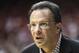 FILE - In this Feb. 25, 2017, file photo, Indiana coach Tom Crean watches during the team's NCAA college basketball game against Northwestern in Bloomington, Ind. Crean, the 2016 Big Ten coach of the year after leading his team to the regular-season title, is getting static after the Hoosiers dropped to a tie for 10th place. (AP Photo/Darron Cummings)