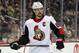 Ottawa Senators defenseman Erik Karlsson plays in an NHL hockey game against the Pittsburgh Penguins in Pittsburgh, Tuesday, Feb. 13, 2018. (AP Photo/Gene J. Puskar)