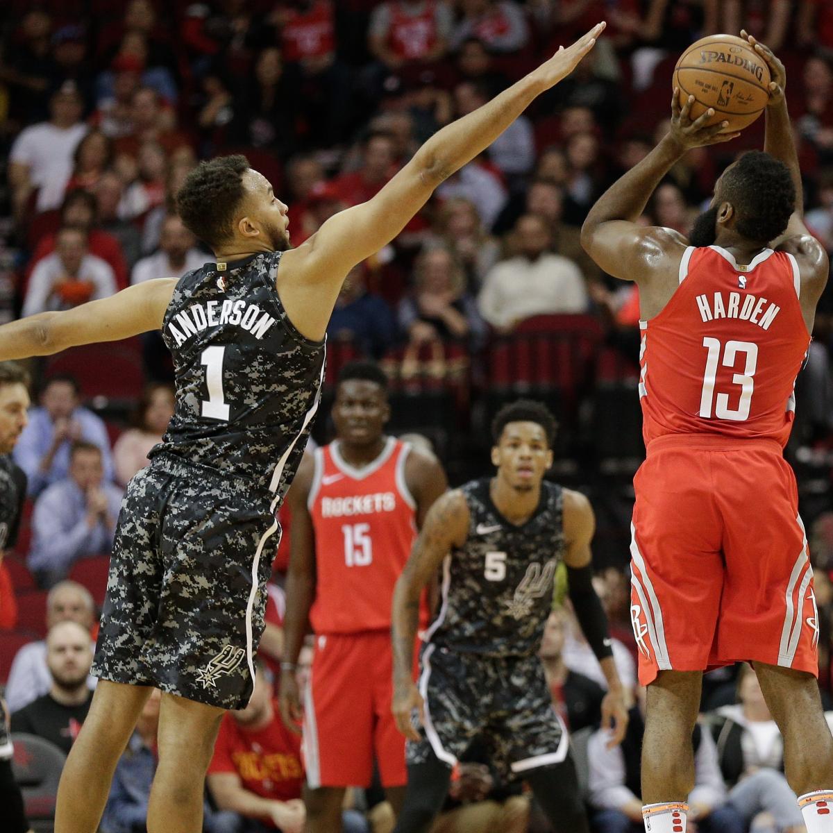 James Harden, Rockets Blast Past Spurs for 19th Win in Last 20 Games