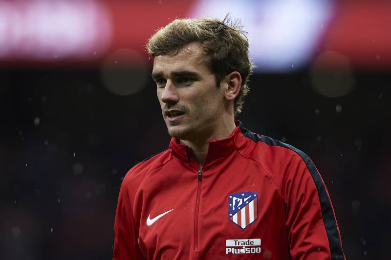 MADRID, SPAIN - MARCH 11: Antoine Griezmann of Atletico Madrid warms up prior to the La Liga match between Atletico Madrid and Celta de Vigo at Wanda Metropolitano Stadium on March 11, 2018 in Madrid, Spain. (Photo by Quality Sport Images/Getty Images)