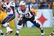 PITTSBURGH, PA - OCTOBER 23: Nate Solder #77 of the New England Patriots in action during the game against the Pittsburgh Steelers at Heinz Field on October 23, 2016 in Pittsburgh, Pennsylvania. (Photo by Joe Sargent/Getty Images) *** Local Caption ***