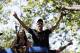Golden State Warriors' Stephen Curry, right, and his wife Ayesha wave at fans during a parade and rally after winning the NBA basketball championship Thursday, June 15, 2017, in Oakland , Calif. (AP Photo/Marcio Jose Sanchez)