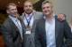 Vince McMahon, left, poses for a photo with son-in-law Paul Levesque as known as the wrestler Triple H and son Shane McMahon, right, at the Republican state convention in Hartford, Conn., Friday, May 18, 2012. (AP Photo/Jessica Hill)