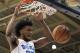 FILE - In this Jan. 27, 2018, file photo, Duke's Marvin Bagley III (35) dunks the ball during the first half of an NCAA college basketball game against Virginia in Durham, N.C. Bagley was named the ACC player of the year, Tuesday, March 6, 2018. (AP Photo/Ben McKeown, File)