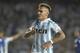Lautaro Martinez of Argentina's Racing celebrates after scoring against Brazil's Cruzeiro during a Copa Libertadores soccer match in Buenos Aires, Argentina, Tuesday, Feb. 27, 2017. (AP Photo/Pablo Aharonian)