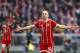 Bayern's Arjen Robben celebrates after scoring his side's fourth goal during the German Soccer Bundesliga match between FC Bayern Munich and Hamburger SV in Munich, Germany, Saturday, March 10, 2018. (AP Photo/Matthias Schrader)