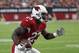 Arizona Cardinals running back Adrian Peterson (23) during the second half of an NFL football game against the Jacksonville Jaguars, Sunday, Nov. 26, 2017, in Glendale, Ariz. (AP Photo/Rick Scuteri)