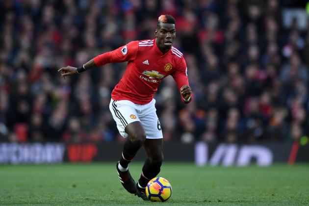 MANCHESTER, ENGLAND - NOVEMBER 25:  Paul Pogba of Manchester United during the Premier League match between Manchester United and Brighton and Hove Albion at Old Trafford on November 25, 2017 in Manchester, England.  (Photo by Gareth Copley/Getty Images)