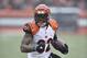 Cincinnati Bengals running back Jeremy Hill (32) runs with the ball during an NFL football game against the Cleveland Browns, Sunday, Dec. 11, 2016, in Cleveland. The Bengals won 23-10. (AP Photo/David Richard)
