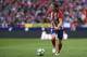 MADRID, SPAIN - FEBRUARY 18: Filipe Luis of Atletico de Madrid in action during the La Liga match between Atletico Madrid and Athletic Club at Wanda Metropolitano on February 18, 2018 in Madrid, Spain. (Photo by Quality Sport Images/Getty Images)