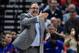 SALT LAKE CITY, UT - MARCH 13: Head coach Stan Van Gundy of the Detroit Pistons gestures on the sideline in a game against the Utah Jazz at Vivint Smart Home Arena on March 13, 2018 in Salt Lake City, Utah. NOTE TO USER: User expressly acknowledges and agrees that, by downloading and or using this photograph, User is consenting to the terms and conditions of the Getty Images License Agreement. (Photo by Gene Sweeney Jr./Getty Images)