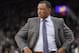 New Orleans Pelicans head coach Alvin Gentry watches play during the second half of an NBA basketball game against the San Antonio Spurs, Thursday, March 15, 2018, in San Antonio. (AP Photo/Darren Abate)