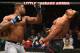 DETROIT, MI - DECEMBER 02: (L-R) Francis Ngannou of Cameroon punches Alistair Overeem of The Netherlands in their heavyweight bout during the UFC 218 event inside Little Caesars Arena on December 02, 2017 in Detroit, Michigan. (Photo by Josh Hedges/Zuffa LLC/Zuffa LLC via Getty Images)