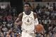 INDIANAPOLIS, IN - MARCH 19: Victor Oladipo #4 of the Indiana Pacers handles the ball against the Los Angeles Lakers on March 19, 2018 at Bankers Life Fieldhouse in Indianapolis, Indiana. NOTE TO USER: User expressly acknowledges and agrees that, by downloading and or using this Photograph, user is consenting to the terms and conditions of the Getty Images License Agreement. Mandatory Copyright Notice: Copyright 2018 NBAE (Photo by Ron Hoskins/NBAE via Getty Images)