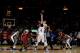 MIAMI, FL - MARCH 19: Kelly Olynyk #9 of the Miami Heat and Nikola Jokic #15 of the Denver Nuggets tip-off to begin overtime at American Airlines Arena on March 19, 2018 in Miami, Florida. NOTE TO USER: User expressly acknowledges and agrees that, by downloading and or using this photograph, User is consenting to the terms and conditions of the Getty Images License Agreement. (Photo by Rob Foldy/Getty Images)