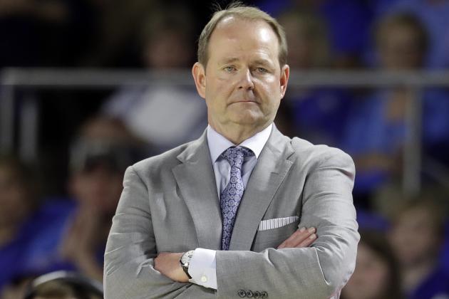 Middle Tennessee head coach Kermit Davis watches from the sideline in the second half of an NCAA college basketball game against UAB Saturday, Feb. 24, 2018, in Murfreesboro, Tenn. Middle Tennessee won 79-54. (AP Photo/Mark Humphrey)