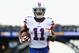 FOXBORO, MA - DECEMBER 24: Zay Jones #11 of the Buffalo Bills warms up before the game against the New England Patriots at Gillette Stadium on December 24, 2017 in Foxboro, Massachusetts. (Photo by Tim Bradbury/Getty Images)