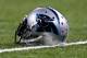 NEW ORLEANS, LA - DECEMBER 03: A Carolina Panthers helmet is seen during a game against the New Orleans Saints at the Mercedes-Benz Superdome on December 3, 2017 in New Orleans, Louisiana. (Photo by Jonathan Bachman/Getty Images)