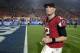 Atlanta Falcons quarterback Matt Ryan runs off the field after their win against the Los Angeles Rams during an NFL football wild-card playoff game Saturday, Jan. 6, 2018, in Los Angeles. The Falcons won 26-13. (AP Photo/Kelvin Kuo)