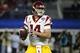 ARLINGTON, TX - DECEMBER 29: Sam Darnold #14 of the USC Trojans looks to throw against the Ohio State Buckeyes in the first half of the 82nd Goodyear Cotton Bowl Classic between USC and Ohio State at AT&T Stadium on December 29, 2017 in Arlington, Texas. (Photo by Ron Jenkins/Getty Images)
