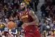 CLEVELAND, OH - MARCH 21: LeBron James #23 of the Cleveland Cavaliers handles the ball against the Toronto Raptors on March 21, 2018 at Quicken Loans Arena in Cleveland, Ohio. NOTE TO USER: User expressly acknowledges and agrees that, by downloading and/or using this Photograph, user is consenting to the terms and conditions of the Getty Images License Agreement. Mandatory Copyright Notice: Copyright 2018 NBAE (Photo by David Liam Kyle/NBAE via Getty Images)