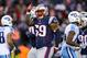 FOXBOROUGH, MA - JANUARY 13: Marquis Flowers #59 of the New England Patriots reacts after a sack in the fourth quarter of the AFC Divisional Playoff game against the Tennessee Titans at Gillette Stadium on January 13, 2018 in Foxborough, Massachusetts. (Photo by Maddie Meyer/Getty Images)