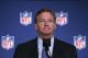 NLF Commissioner Roger Goodell listens to a question during a news conference after the NFL owners winter meeting in Irving, Texas, Wednesday, Dec. 13, 2017. (AP Photo/LM Otero)