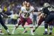 NEW ORLEANS, LA - NOVEMBER 19: Brandon Scherff #75 of the Washington Redskins throws a pass during a game against the New Orleans Saints at Mercedes-Benz Superdome on November 19, 2017 in New Orleans, Louisiana. Saints defeated the Redskins 34-31. (Photo by Wesley Hitt/Getty Images)