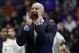 Xavier head coach Chris Mack screams to his team, during the second half of a second-round game against Florida State, in the NCAA college basketball tournament in Nashville, Tenn., Sunday, March 18, 2018. (AP Photo/Mark Humphrey)