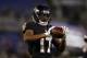 BALTIMORE, MD - NOVEMBER 27: Wide Receiver Mike Wallace #17 of the Baltimore Ravens catches the ball in warm ups prior to the game against the Houston Texans at M&T Bank Stadium on November 27, 2017 in Baltimore, Maryland. (Photo by Todd Olszewski/Getty Images)