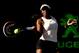 KEY BISCAYNE, FL - MARCH 22: Sloane Stephens returns a shot to Ajia Tomljanovic of Australia during Day 4 of the Miami Open at the Crandon Park Tennis Center on March 22, 2018 in Key Biscayne, Florida. (Photo by Matthew Stockman/Getty Images)