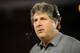 TUCSON, AZ - OCTOBER 28: Mike Leach head coach of the Washington State Cougars reacts during the game against the Arizona Wildcats at Arizona Stadium on October 28, 2017 in Tucson, Arizona. (Photo by Jennifer Stewart/Getty Images)