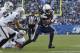 Los Angeles Chargers running back Melvin Gordon runs upfield during the second half of an NFL football game against the Oakland Raiders, Sunday, Dec. 31, 2017, in Carson, Calif. (AP Photo/Alex Gallardo)