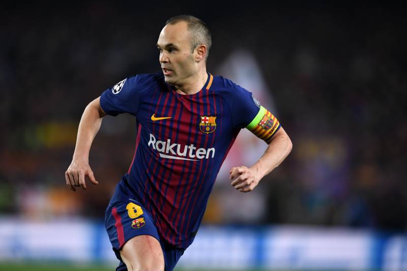 BARCELONA, SPAIN - MARCH 14: Andres Iniesta of Barcelona in action during the UEFA Champions League Round of 16 Second Leg match FC Barcelona and Chelsea FC at Camp Nou on March 14, 2018 in Barcelona, Spain. (Photo by Etsuo Hara/Getty Images)