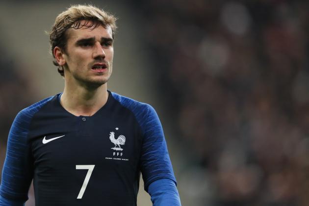 PARIS, FRANCE - MARCH 23: Antoine Griezmann of France during the International Friendly match between France and Colombia at Stade de France on March 23, 2018 in Paris, France. (Photo by Matthew Ashton - AMA/Getty Images)