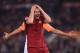 Roma's Bosnian striker Edin Dzeko reacts during the UEFA Champions League round of 16 second leg football match AS Roma vs Shakhtar Donetsk on March 13, 2018 at the Olympic stadium in Rome. / AFP PHOTO / Filippo MONTEFORTE (Photo credit should read FILIPPO MONTEFORTE/AFP/Getty Images)